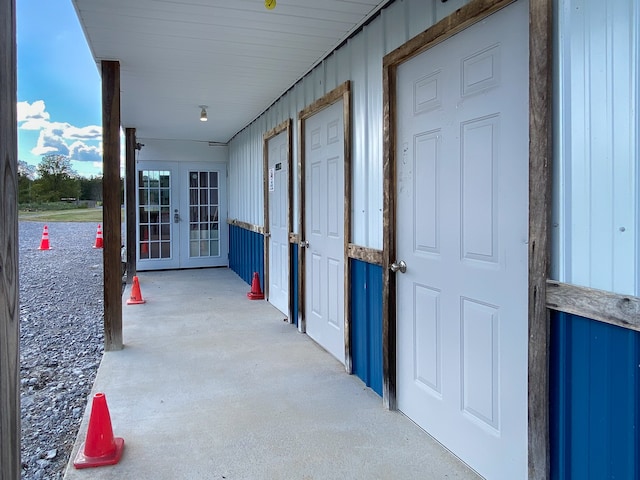 hall with french doors