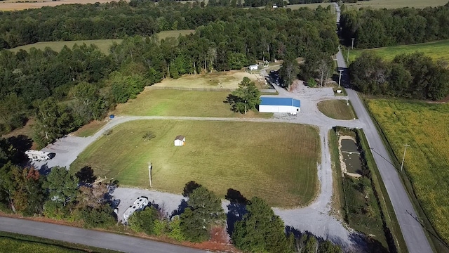 drone / aerial view featuring a rural view