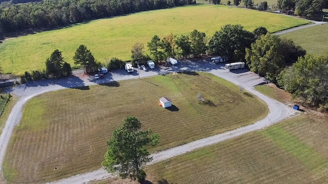 bird's eye view with a rural view