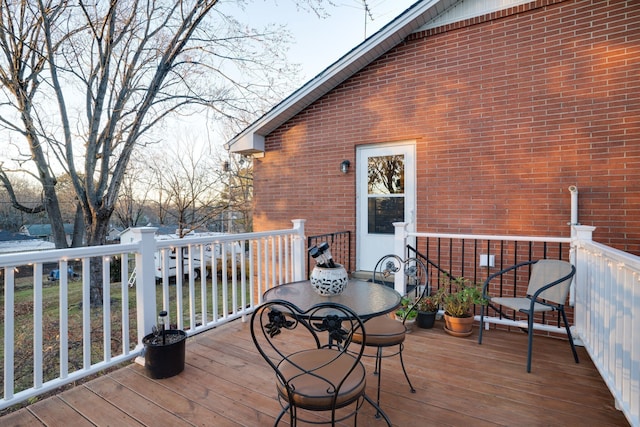 view of wooden terrace