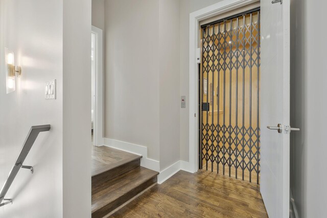 interior space featuring hardwood / wood-style floors