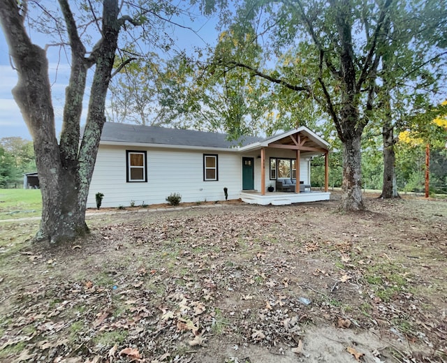 exterior space with covered porch