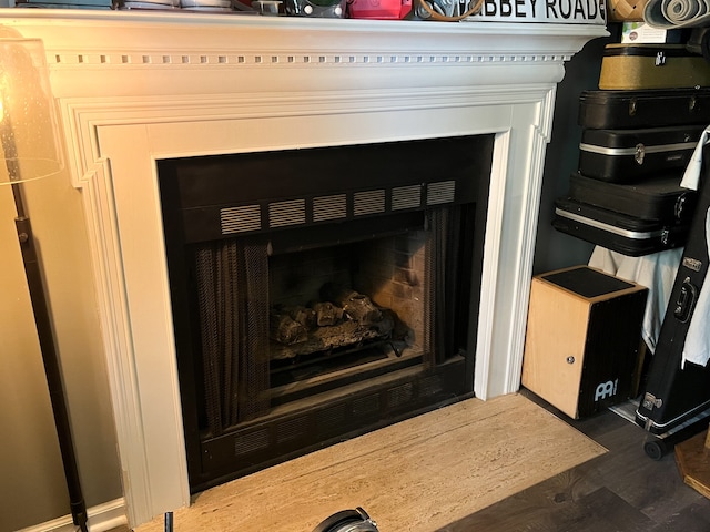 interior details with wood-type flooring