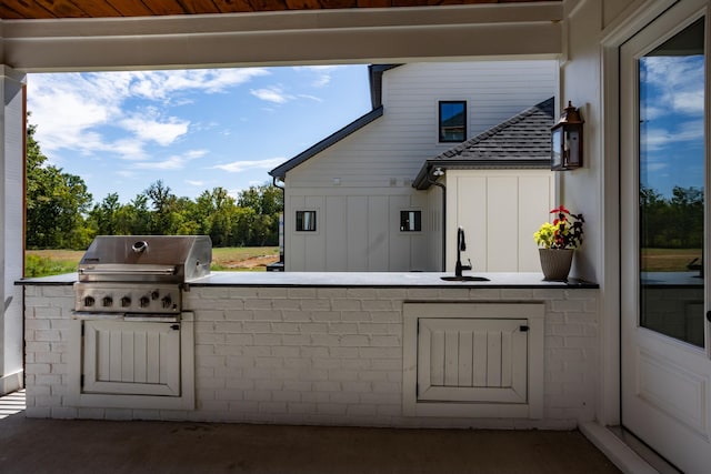 6821 Springwater St, Smyrna, TN 37167 - view of patio featuring grilling area, a sink, and area for grilling