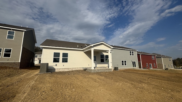 back of property with cooling unit