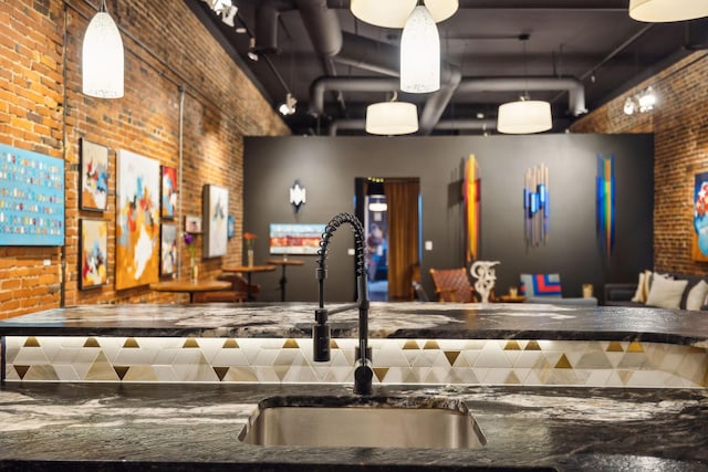 reception with a sink