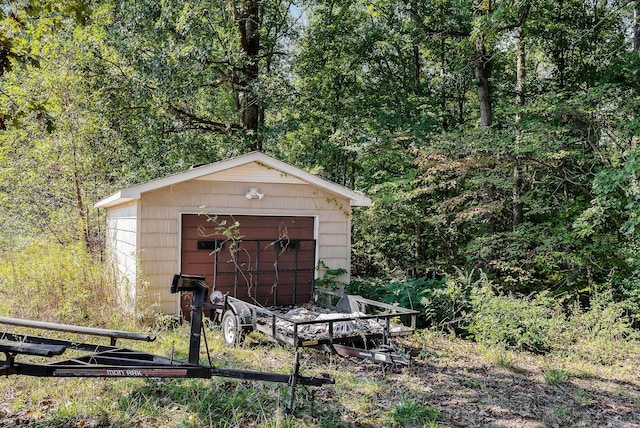 view of shed