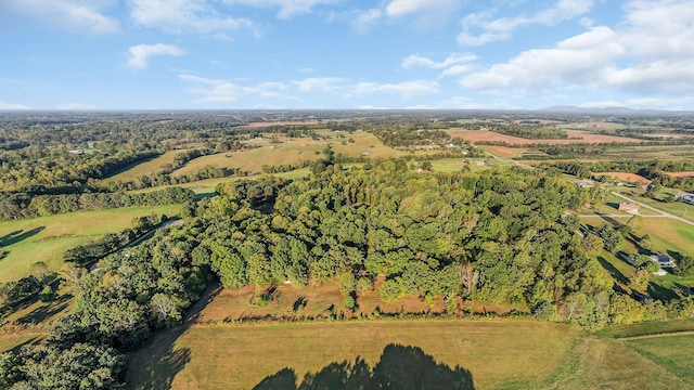 drone / aerial view featuring a rural view