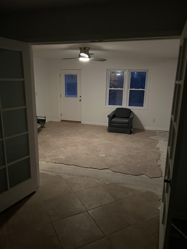 view of patio / terrace with ceiling fan