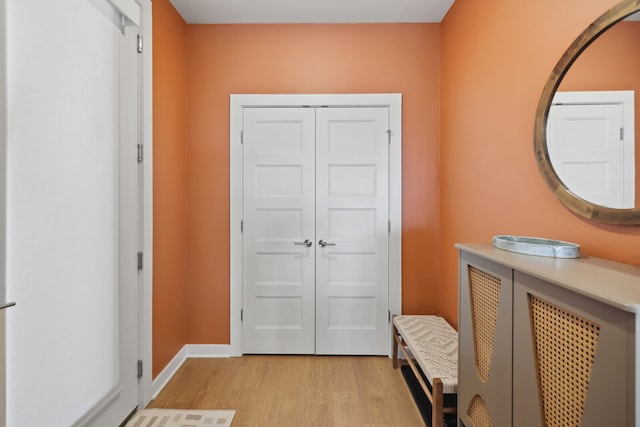 interior space featuring light wood-type flooring