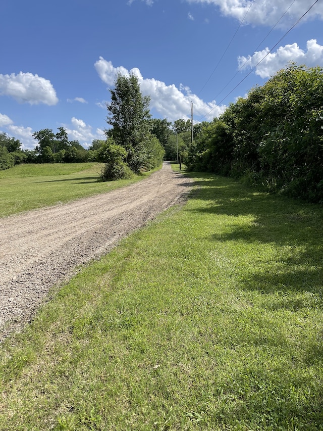 view of street featuring a rural view