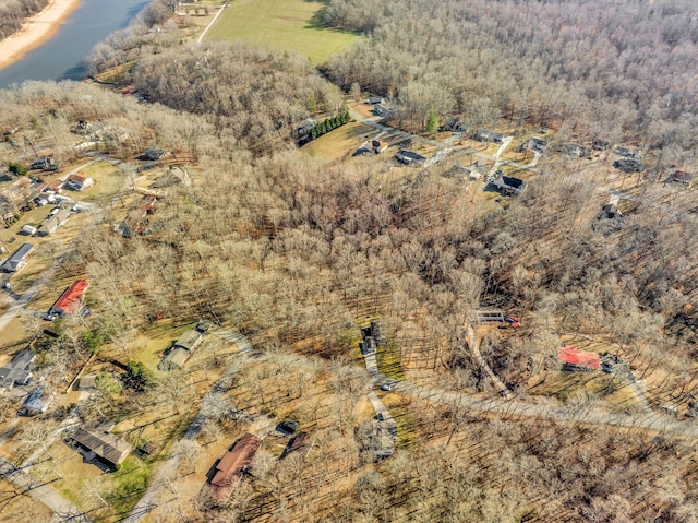 bird's eye view with a rural view