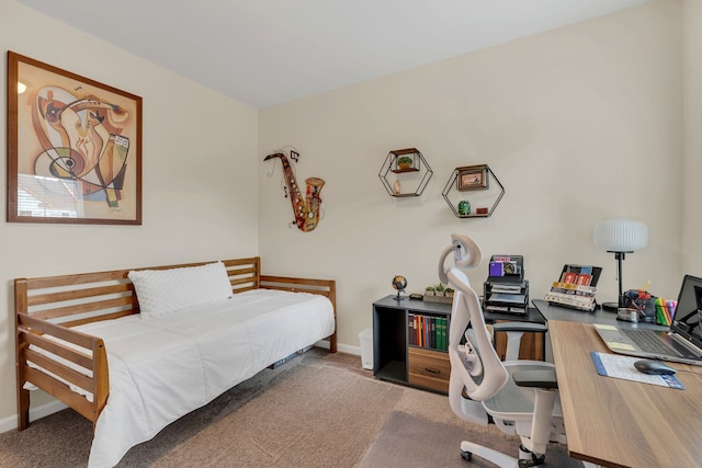 bedroom featuring carpet