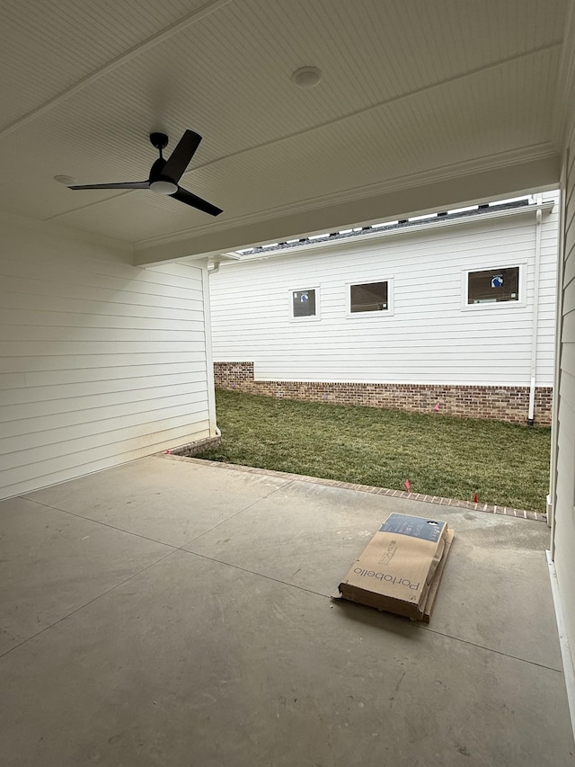 view of patio / terrace with ceiling fan