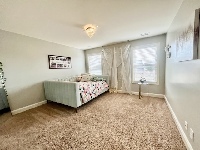 view of carpeted bedroom