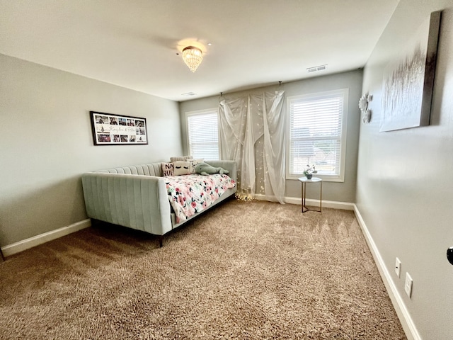 view of carpeted bedroom