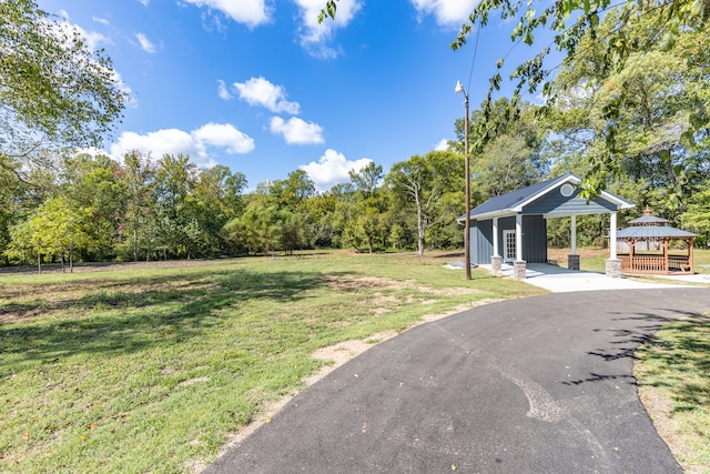 view of yard featuring a gazebo