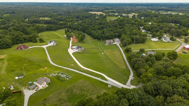 aerial view featuring a rural view