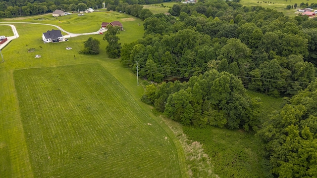 bird's eye view featuring a rural view