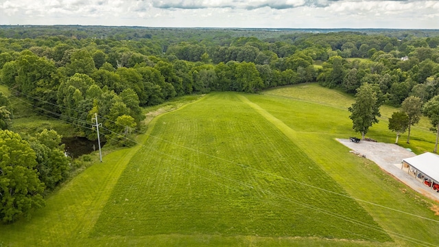 aerial view with a rural view