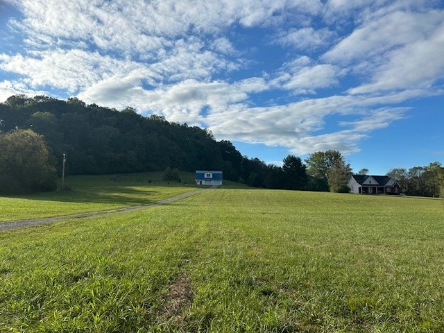 view of yard featuring a rural view