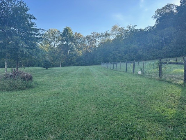 view of yard with a rural view