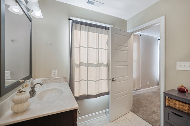 bathroom featuring vanity