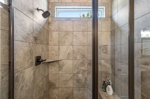 bathroom featuring walk in shower