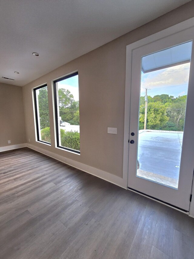 entryway featuring hardwood / wood-style floors