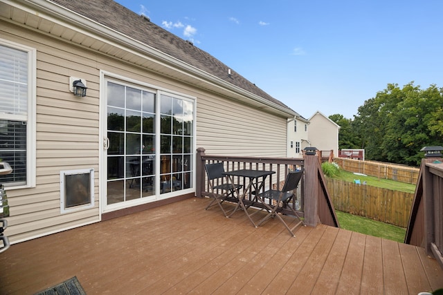 view of wooden terrace