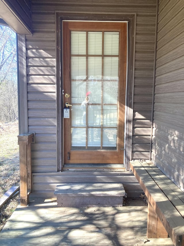 view of doorway to property