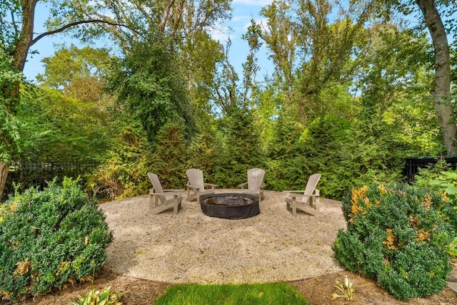 2304 Valley Brook Rd, Nashville, TN 37215 - view of patio with an outdoor fire pit