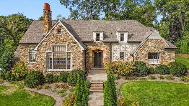 view of front of property with a front yard