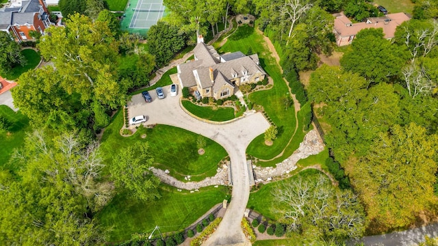 birds eye view of property