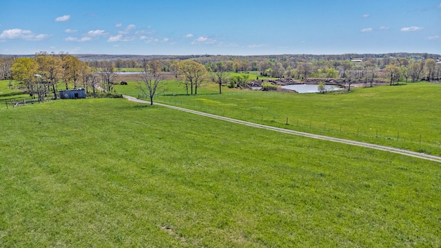 drone / aerial view featuring a rural view