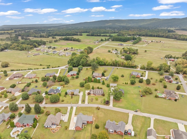 aerial view featuring a mountain view