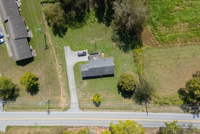 aerial view with a rural view