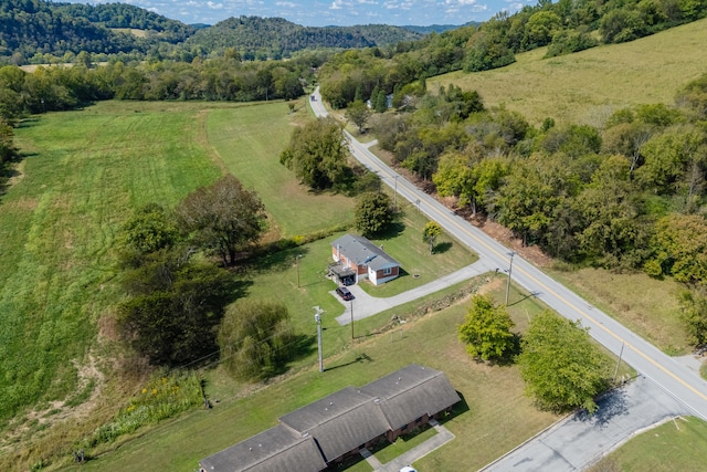 bird's eye view with a rural view