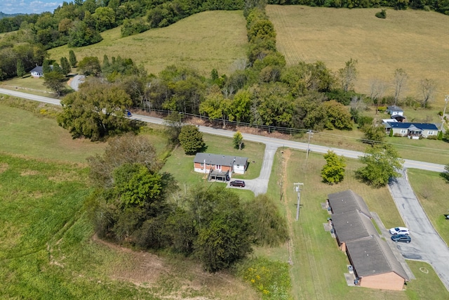 aerial view featuring a rural view