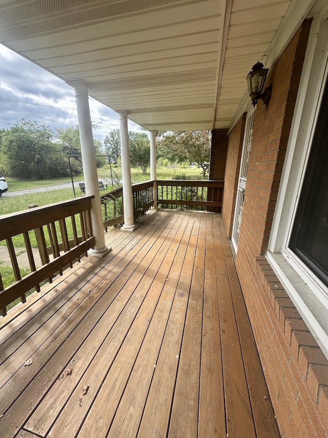 view of wooden deck