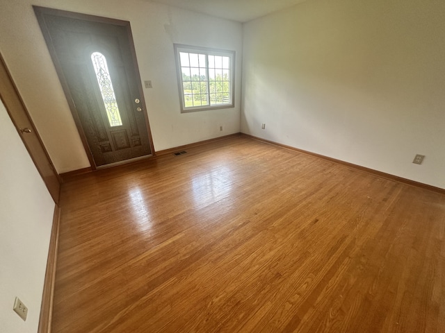 foyer entrance featuring hardwood / wood-style flooring