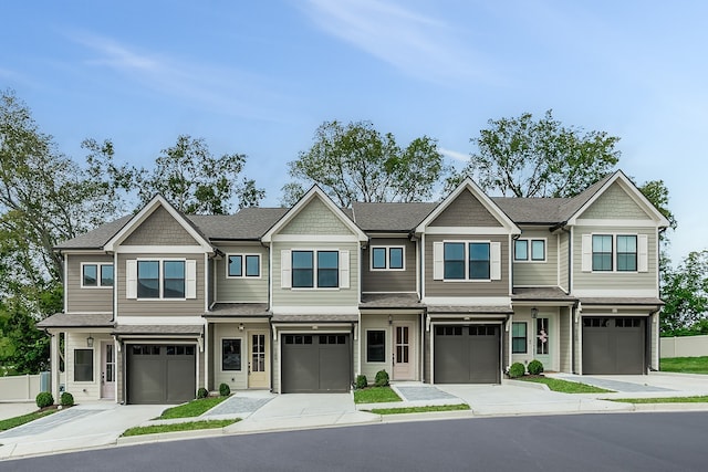 view of property with a garage