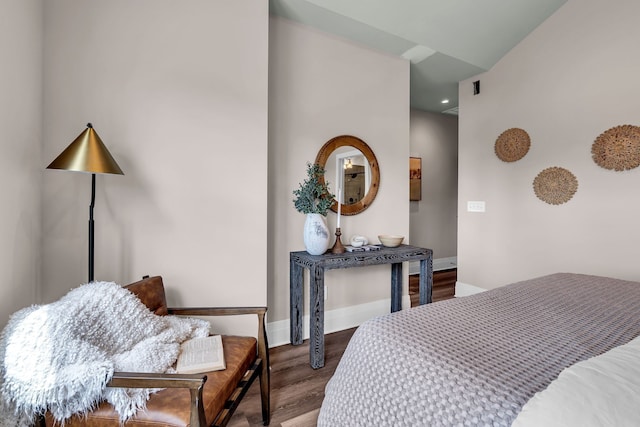 bedroom featuring wood-type flooring