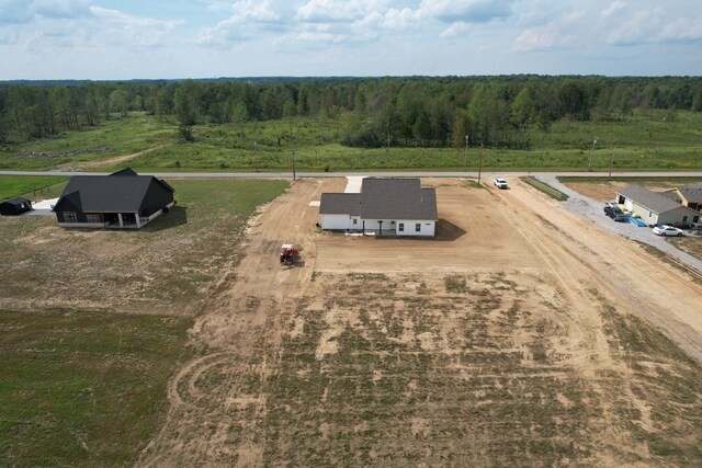 aerial view featuring a rural view