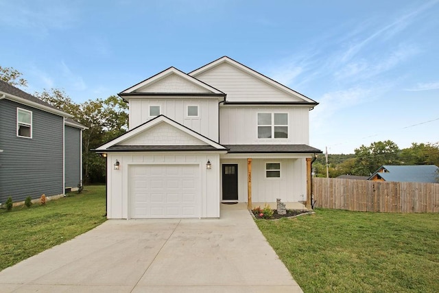 202 Summit St, Woodbury, TN 37190 - traditional-style home with a front lawn, fence, driveway, and board and batten siding
