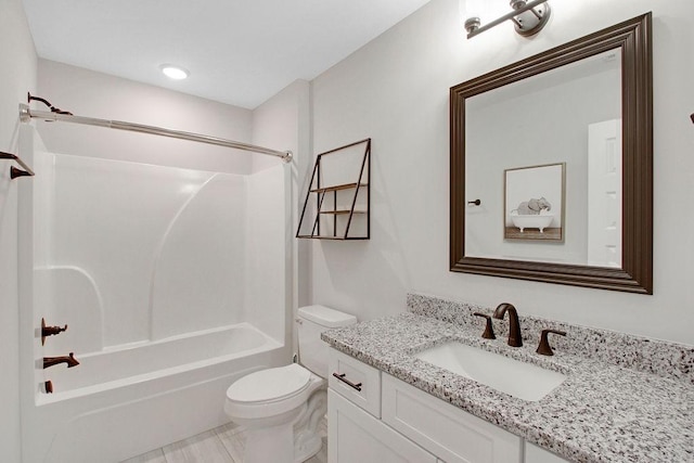 202 Summit St, Woodbury, TN 37190 - bathroom featuring tub / shower combination, toilet, and vanity