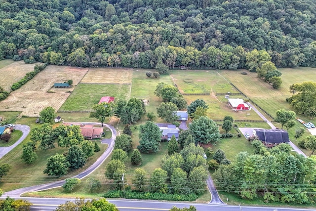 bird's eye view featuring a rural view