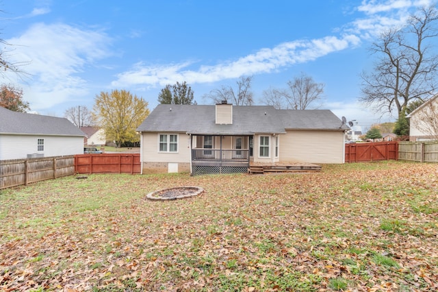 back of property featuring a sunroom