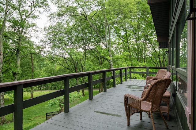 view of wooden terrace