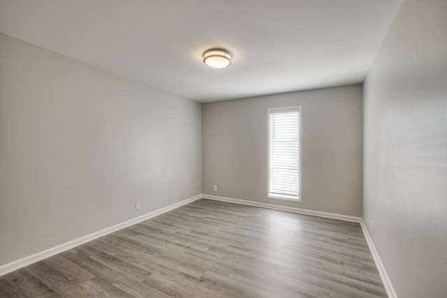 empty room featuring light hardwood / wood-style floors